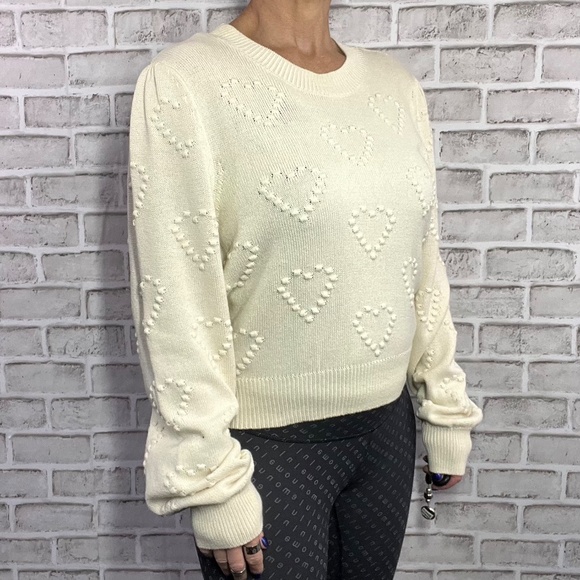 |•Z SUPPLY•| Adorable Heart Sweater Size Large - Picture 3 of 9